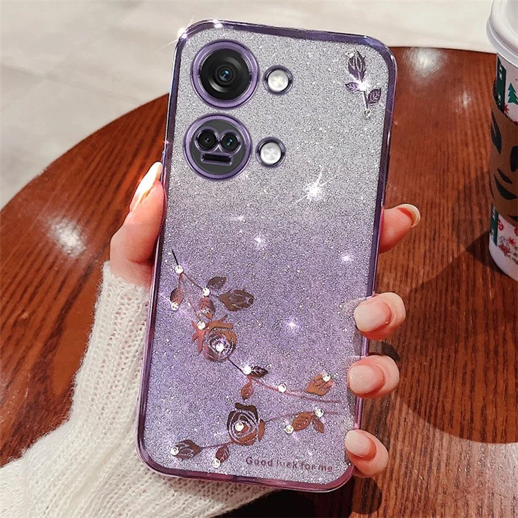 KADEM For OnePlus Ace 2V / Nord 3 5G Shockproof Phone Cover Case Flower Decor Shell