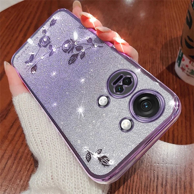 KADEM For OnePlus Ace 2V / Nord 3 5G Shockproof Phone Cover Case Flower Decor Shell