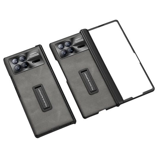 GKK For Xiaomi Mix Fold 3 5G Case Tempered Glass Film Leather+PC Matte Cover with Magnetic Hinge