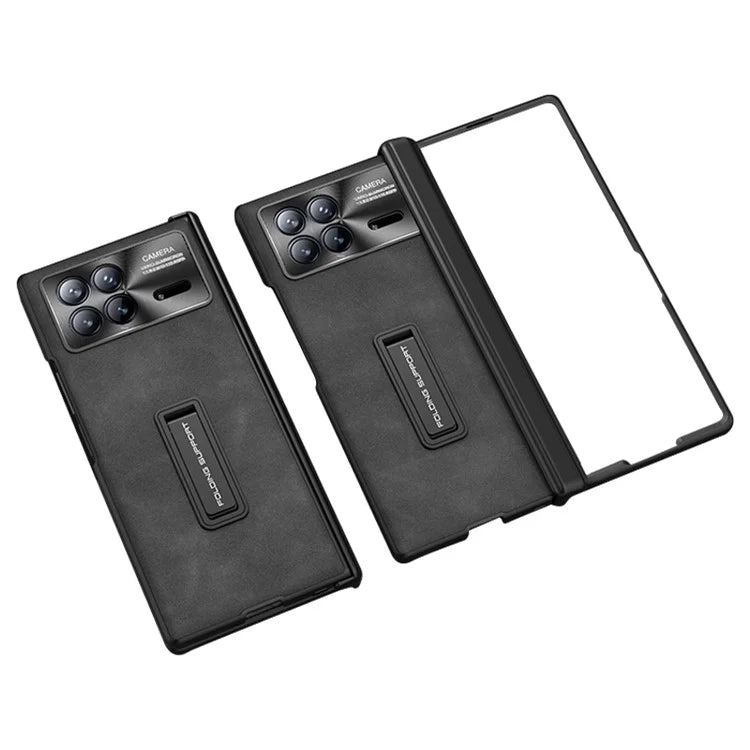 GKK For Xiaomi Mix Fold 3 5G Case Tempered Glass Film Leather+PC Matte Cover with Magnetic Hinge