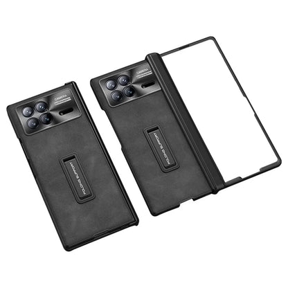 GKK For Xiaomi Mix Fold 3 5G Case Tempered Glass Film Leather+PC Matte Cover with Magnetic Hinge