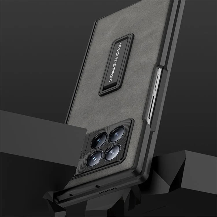 GKK For Xiaomi Mix Fold 3 5G Case Tempered Glass Film Leather+PC Matte Cover with Magnetic Hinge