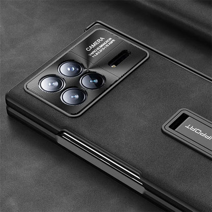GKK For Xiaomi Mix Fold 3 5G Case Tempered Glass Film Leather+PC Matte Cover with Magnetic Hinge