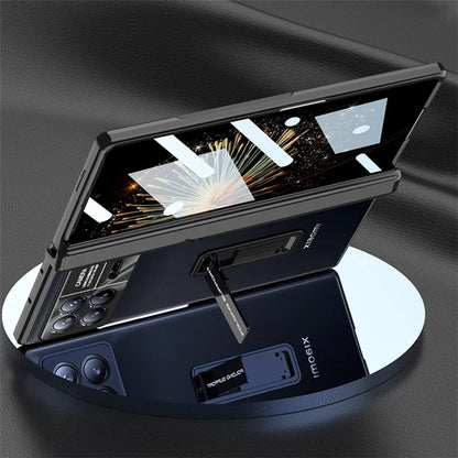 GKK For Xiaomi Mix Fold 3 5G Case Magnetic Hinge Folding PC Phone Cover with Tempered Glass Film
