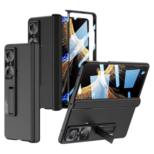 GKK For Honor Magic Vs 5G Case Magnetic Hinge Kickstand PC Cover with Tempered Glass Screen Film