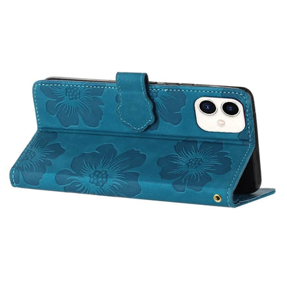 For Samsung Galaxy A05 4G Case Flowers Imprinted PU Leather Wallet Phone Cover