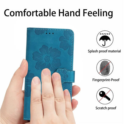 For Samsung Galaxy A05 4G Case Flowers Imprinted PU Leather Wallet Phone Cover
