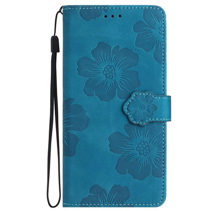 For Samsung Galaxy A05 4G Case Flowers Imprinted PU Leather Wallet Phone Cover
