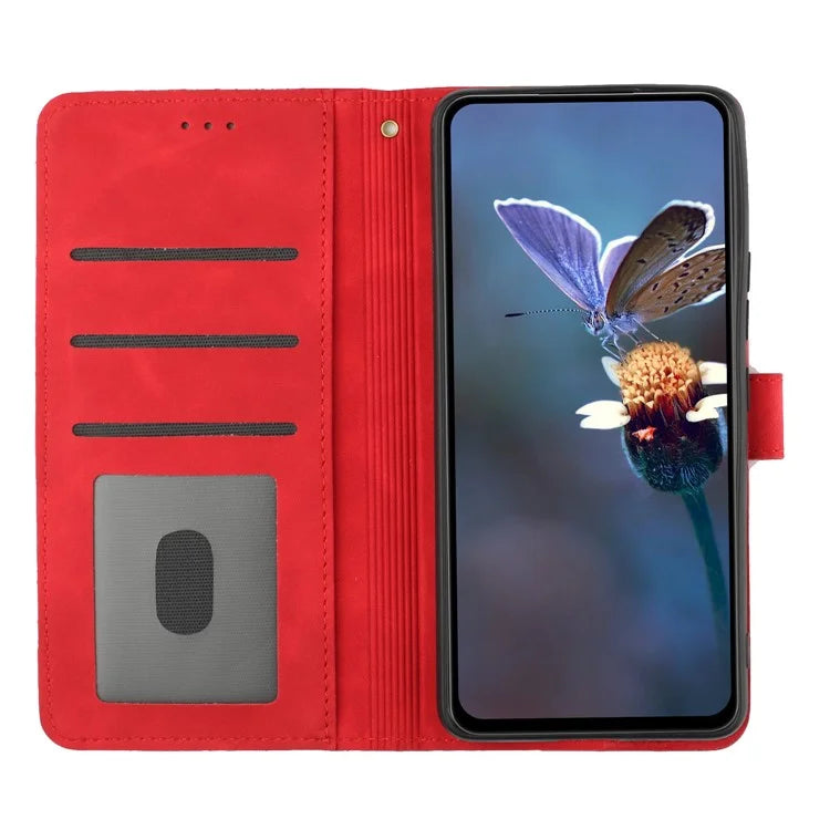 For Samsung Galaxy A05 4G Case Flowers Imprinted PU Leather Wallet Phone Cover