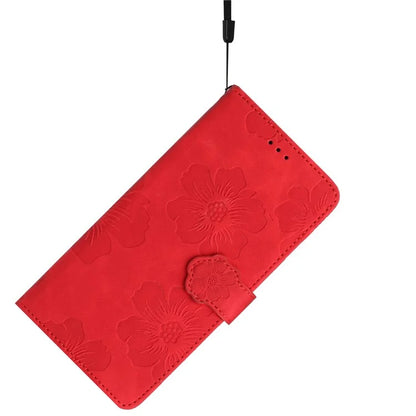 For Samsung Galaxy A05 4G Case Flowers Imprinted PU Leather Wallet Phone Cover