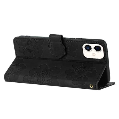 For Samsung Galaxy A05 4G Case Flowers Imprinted PU Leather Wallet Phone Cover