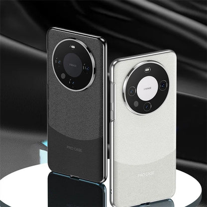 GKK For Huawei Mate 60 Pro Case Electroplating PC+PU Leather Phone Cover