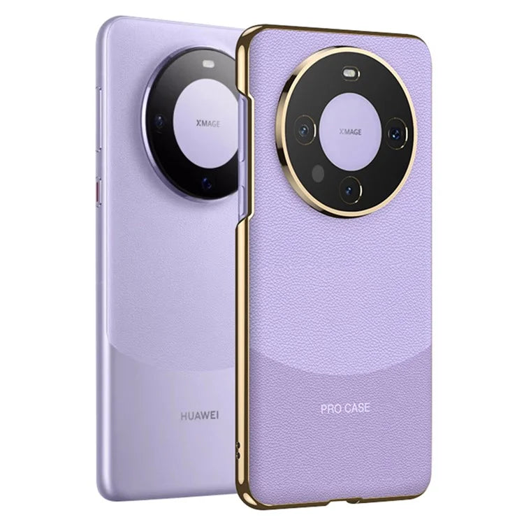 GKK For Huawei Mate 60 Pro Case Electroplating PC+PU Leather Phone Cover