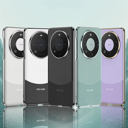GKK For Huawei Mate 60 Pro Case Electroplating PC+PU Leather Phone Cover