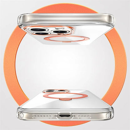 XUNDD For iPhone 15 Pro Max Kickstand Case Compatible with MagSafe PC+TPU Clear Phone Protector