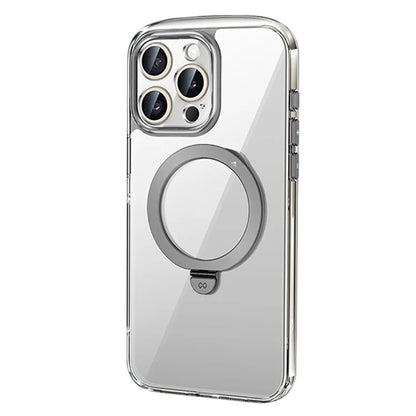 XUNDD For iPhone 15 Pro Max Kickstand Case Compatible with MagSafe PC+TPU Clear Phone Protector