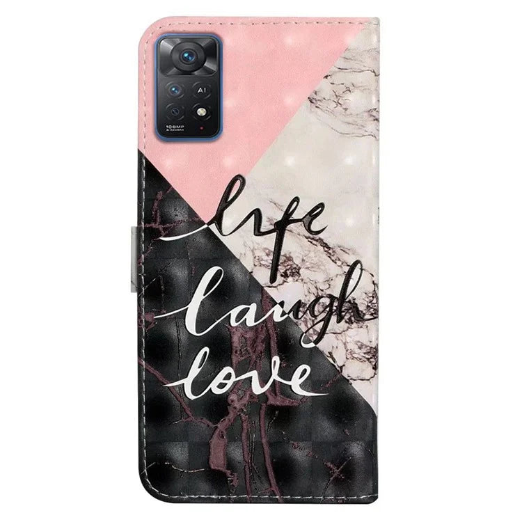 For Xiaomi Redmi Note 11 Pro 5G (Qualcomm) / 11 Pro 4G (MediaTek) / 12 Pro 4G Case 3D Pattern Leather Phone Cover