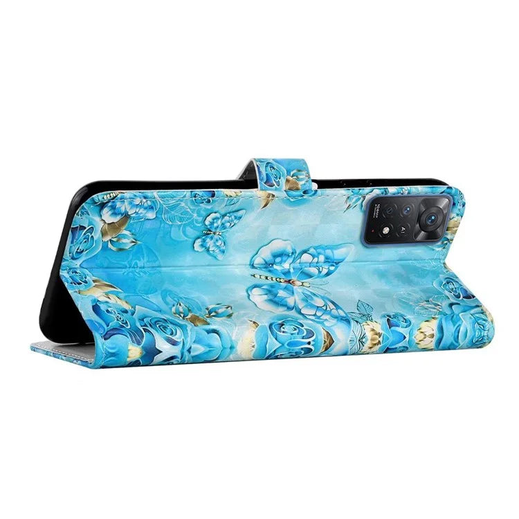 For Xiaomi Redmi Note 11 Pro 5G (Qualcomm) / 11 Pro 4G (MediaTek) / 12 Pro 4G Case 3D Pattern Leather Phone Cover