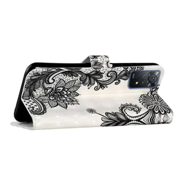 For Xiaomi Redmi Note 11 Pro 5G (Qualcomm) / 11 Pro 4G (MediaTek) / 12 Pro 4G Case 3D Pattern Leather Phone Cover