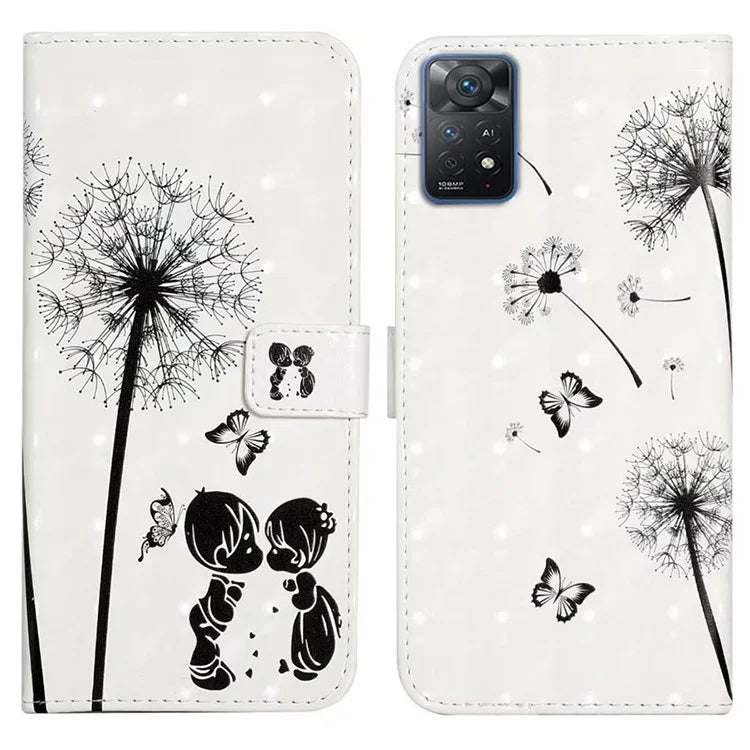 For Xiaomi Redmi Note 11 Pro 5G (Qualcomm) / 11 Pro 4G (MediaTek) / 12 Pro 4G Case 3D Pattern Leather Phone Cover