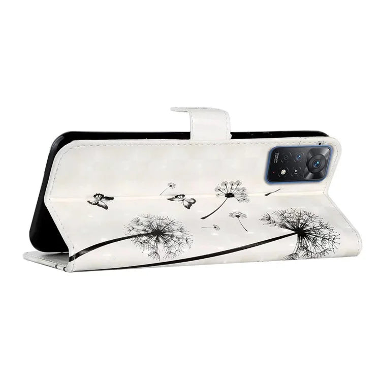 For Xiaomi Redmi Note 11 Pro 5G (Qualcomm) / 11 Pro 4G (MediaTek) / 12 Pro 4G Case 3D Pattern Leather Phone Cover