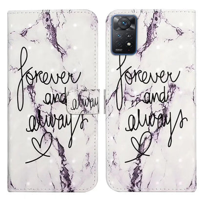 For Xiaomi Redmi Note 11 Pro 5G (Qualcomm) / 11 Pro 4G (MediaTek) / 12 Pro 4G Case 3D Pattern Leather Phone Cover