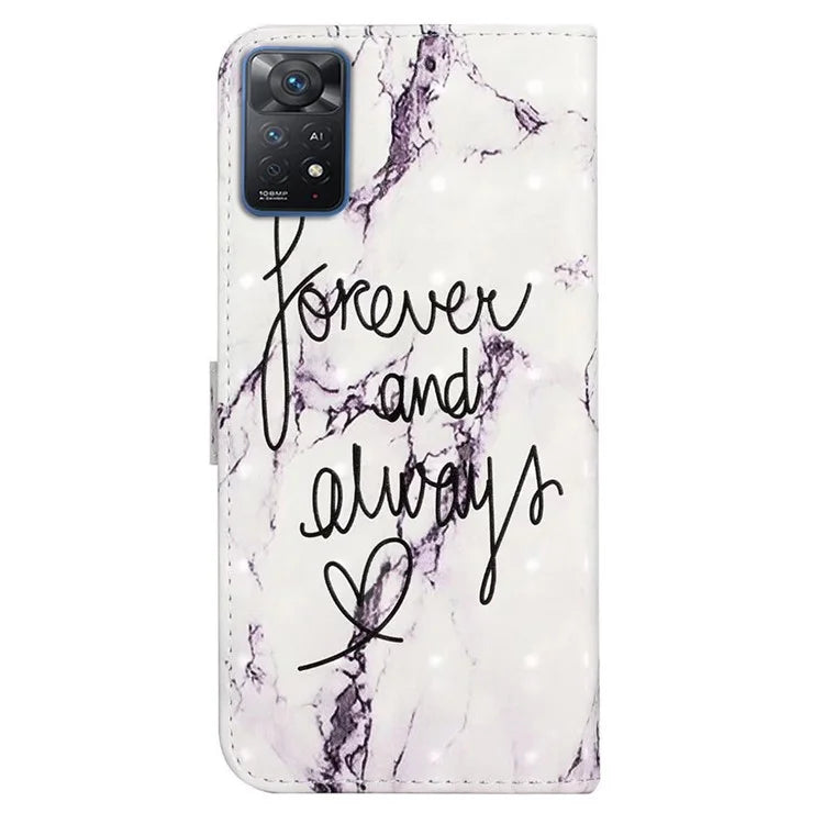 For Xiaomi Redmi Note 11 Pro 5G (Qualcomm) / 11 Pro 4G (MediaTek) / 12 Pro 4G Case 3D Pattern Leather Phone Cover