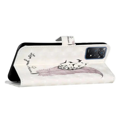 For Xiaomi Redmi Note 11 Pro 5G (Qualcomm) / 11 Pro 4G (MediaTek) / 12 Pro 4G Case 3D Pattern Leather Phone Cover