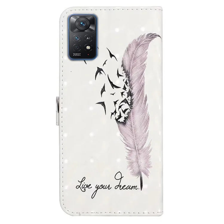 For Xiaomi Redmi Note 11 Pro 5G (Qualcomm) / 11 Pro 4G (MediaTek) / 12 Pro 4G Case 3D Pattern Leather Phone Cover