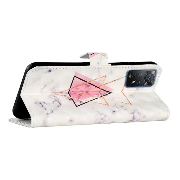 For Xiaomi Redmi Note 11 Pro 5G (Qualcomm) / 11 Pro 4G (MediaTek) / 12 Pro 4G Case 3D Pattern Leather Phone Cover