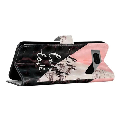 For Google Pixel 7 5G Case Flip Wallet 3D Pattern PU Leather Phone Cover