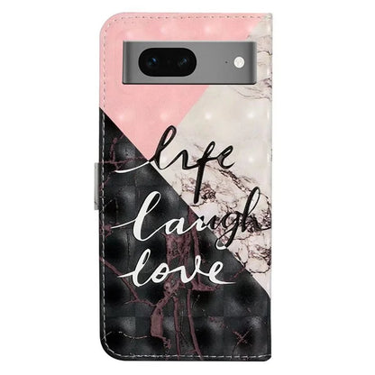 For Google Pixel 7 5G Case Flip Wallet 3D Pattern PU Leather Phone Cover