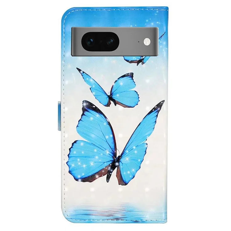 For Google Pixel 7 5G Case Flip Wallet 3D Pattern PU Leather Phone Cover