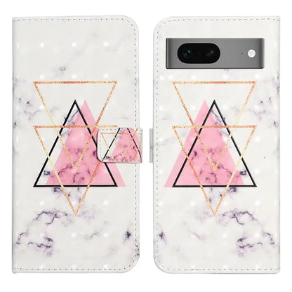 For Google Pixel 7 5G Case Flip Wallet 3D Pattern PU Leather Phone Cover