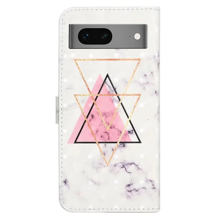 For Google Pixel 7 5G Case Flip Wallet 3D Pattern PU Leather Phone Cover