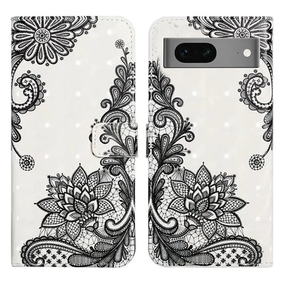 For Google Pixel 7 5G Case Flip Wallet 3D Pattern PU Leather Phone Cover