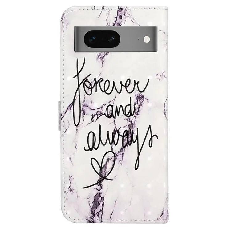 For Google Pixel 7 5G Case Flip Wallet 3D Pattern PU Leather Phone Cover