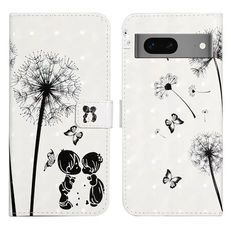 For Google Pixel 7 5G Case Flip Wallet 3D Pattern PU Leather Phone Cover