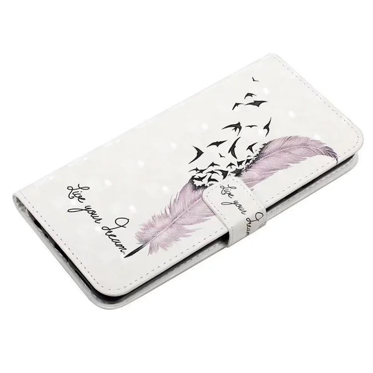 For Google Pixel 7 Pro 5G Case PU Leather 3D Pattern Shockproof Protection Phone Cover