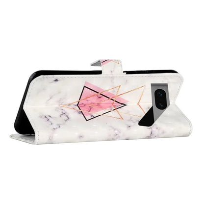 For Google Pixel 7 Pro 5G Case PU Leather 3D Pattern Shockproof Protection Phone Cover