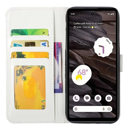 For Google Pixel 7a Case PU Leather 3D Pattern Phone Cover with Stand