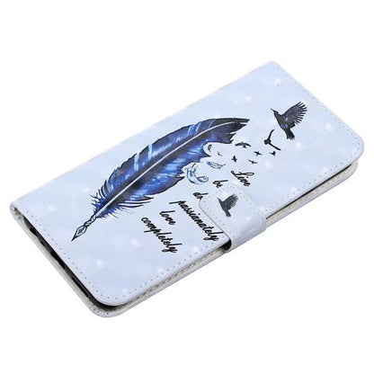 For Google Pixel 7a Case PU Leather 3D Pattern Phone Cover with Stand