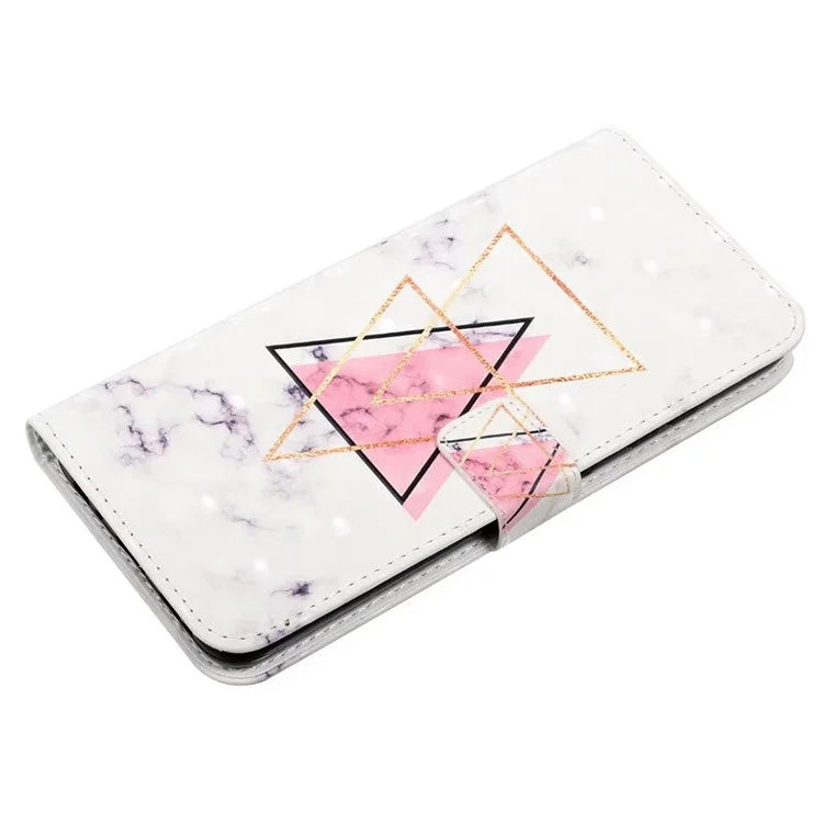 For Google Pixel 7a Case PU Leather 3D Pattern Phone Cover with Stand