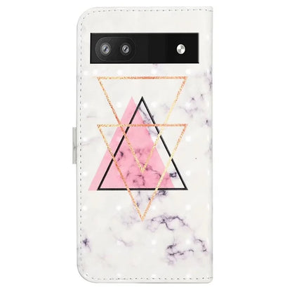 For Google Pixel 7a Case PU Leather 3D Pattern Phone Cover with Stand