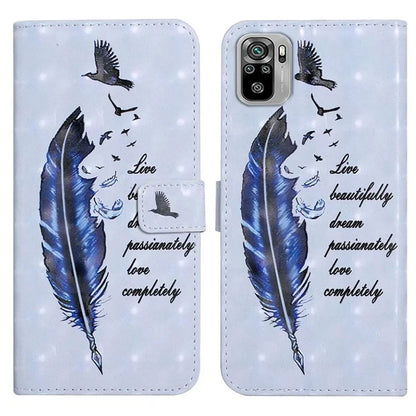 For Xiaomi Redmi Note 10 4G / Note 10S 4G / Poco M5s 4G Case 3D Pattern Flip Phone Cover