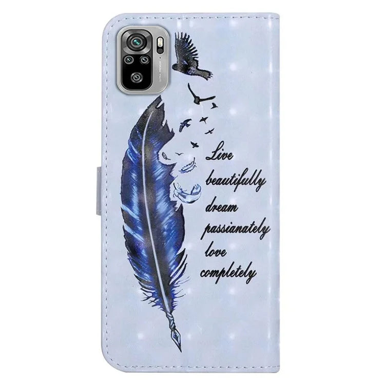 For Xiaomi Redmi Note 10 4G / Note 10S 4G / Poco M5s 4G Case 3D Pattern Flip Phone Cover