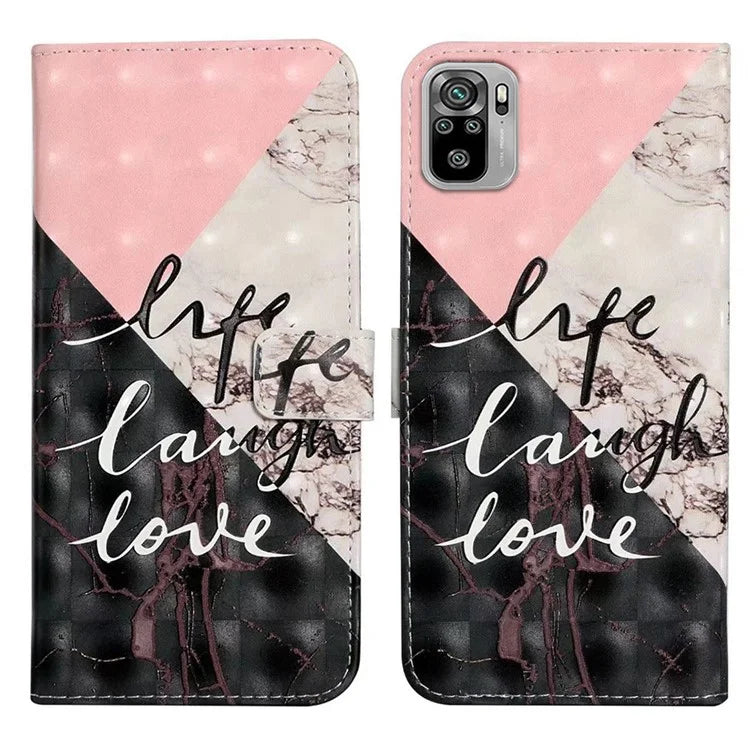 For Xiaomi Redmi Note 10 4G / Note 10S 4G / Poco M5s 4G Case 3D Pattern Flip Phone Cover