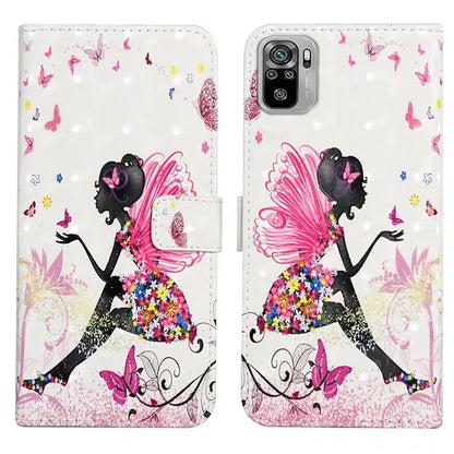 For Xiaomi Redmi Note 10 4G / Note 10S 4G / Poco M5s 4G Case 3D Pattern Flip Phone Cover