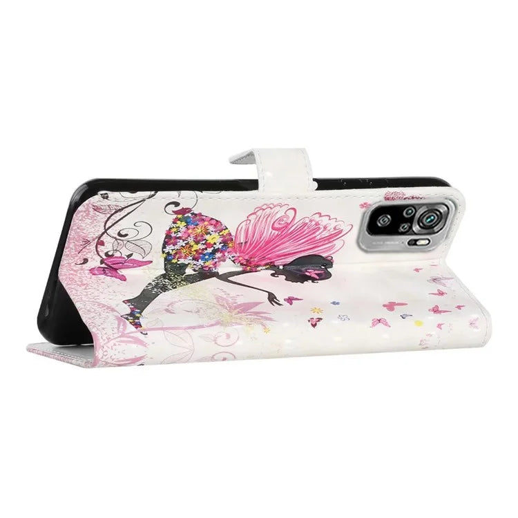 For Xiaomi Redmi Note 10 4G / Note 10S 4G / Poco M5s 4G Case 3D Pattern Flip Phone Cover