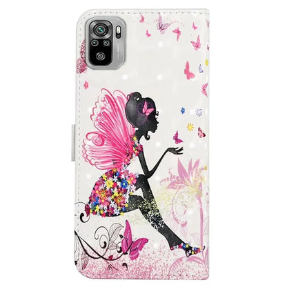 For Xiaomi Redmi Note 10 4G / Note 10S 4G / Poco M5s 4G Case 3D Pattern Flip Phone Cover